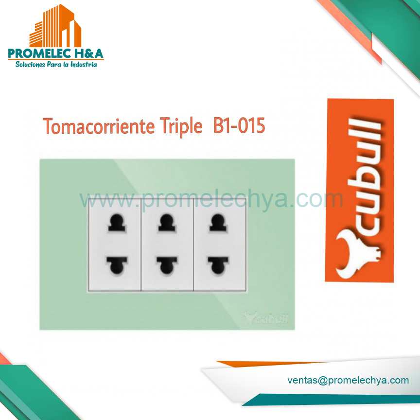 TOMACORRIENTE TRIPLE B1 VERDE CUBULL