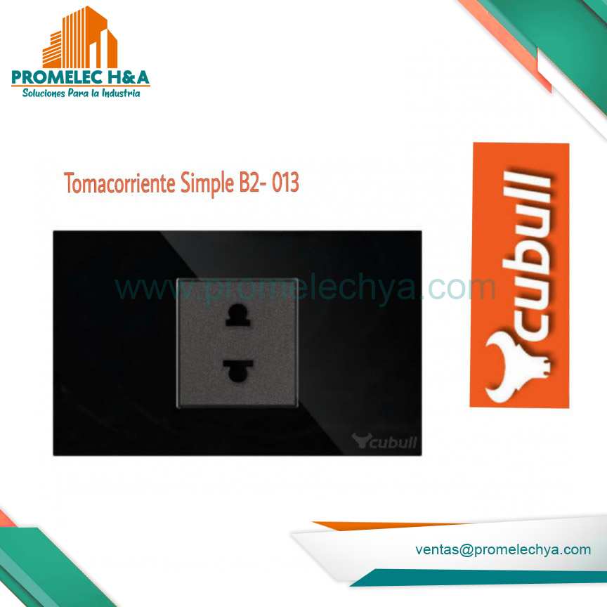 TOMACORRIENTE SIMPLE B2 NEGRO CUBULL
