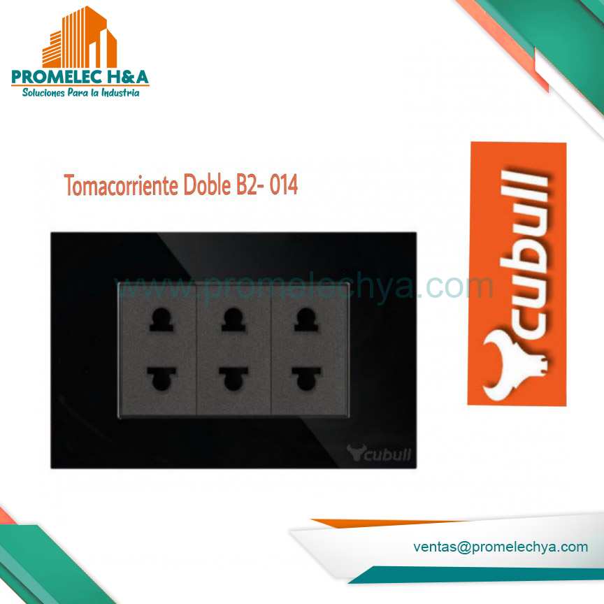 TOMACORRIENTE TRIPLE B2 NEGRO CUBULL