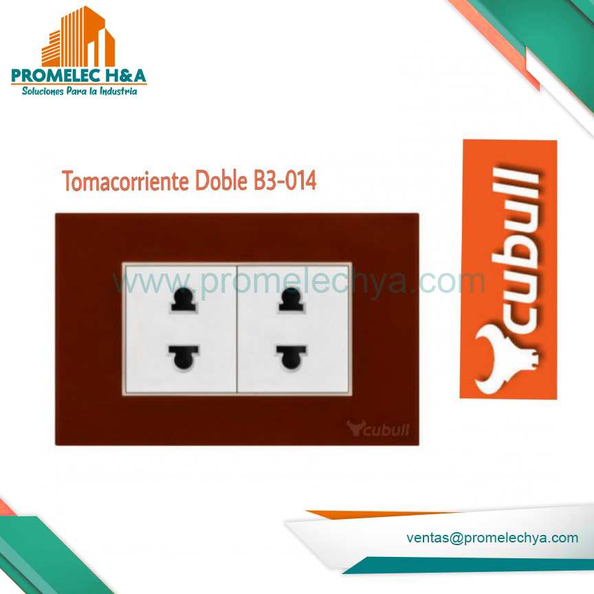 TOMACORRIENTE DOBLE B3 GUINDA CUBULL