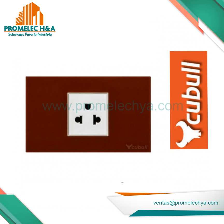 TOMACORRIENTE SIMPLE L/T  B3 GUINDA CUBULL