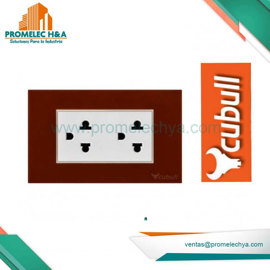 TOMACORRIENTE DOBLE L/T B3 GUINDA CUBULL