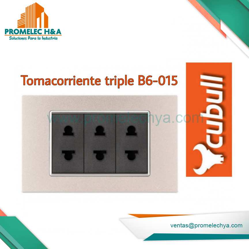 TOMACORRIENTE TRIPLE B6 ROSADO CUBULL