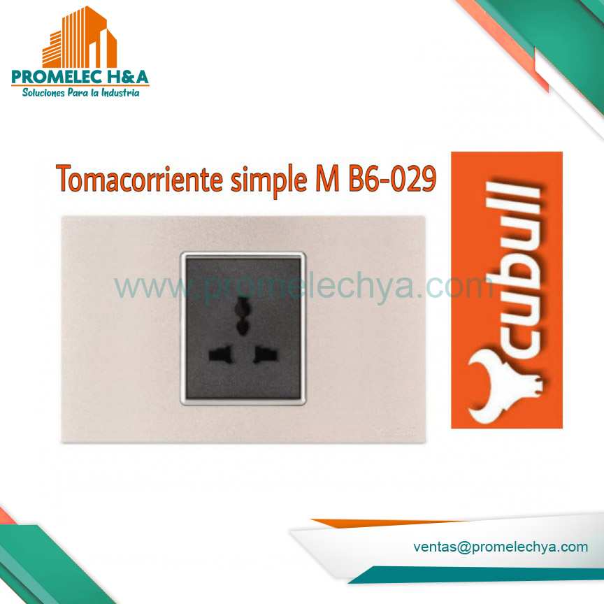 TOMACORRIENTE SIMPLE B6 ROSADOCUBULL