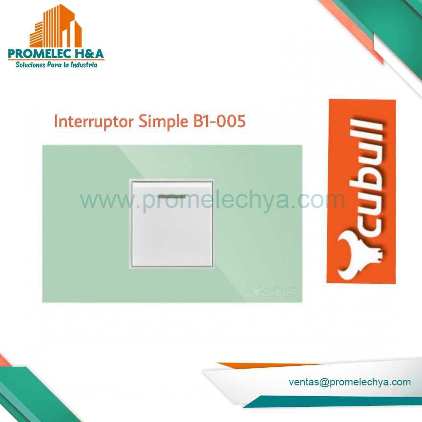 INTERRUPTOR SIMPLE B1 VERDE CUBULL