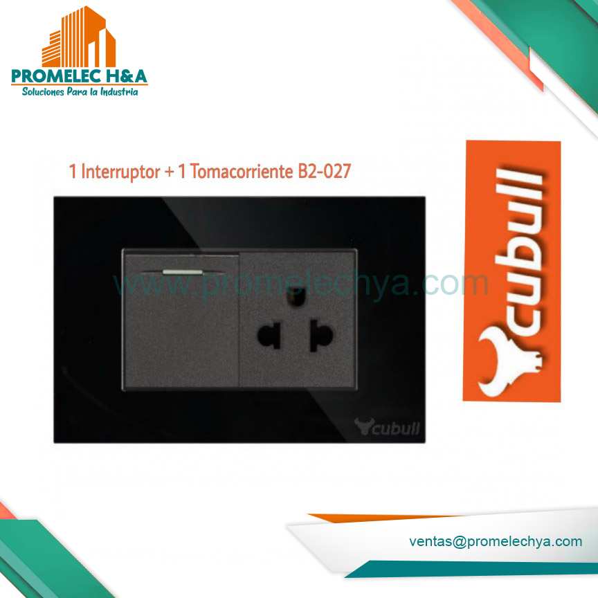 INTERRUPTOR + TOMACORRIENTE B2 CUBULL