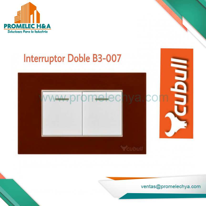 INTERRUPTOR DOBLE B3 GUINDA CUBULL