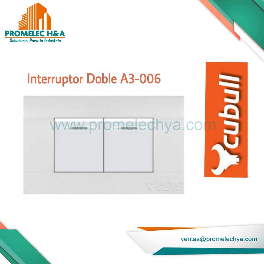 INTERRUPTOR DOBLE A3 BLANCO CUBULL
