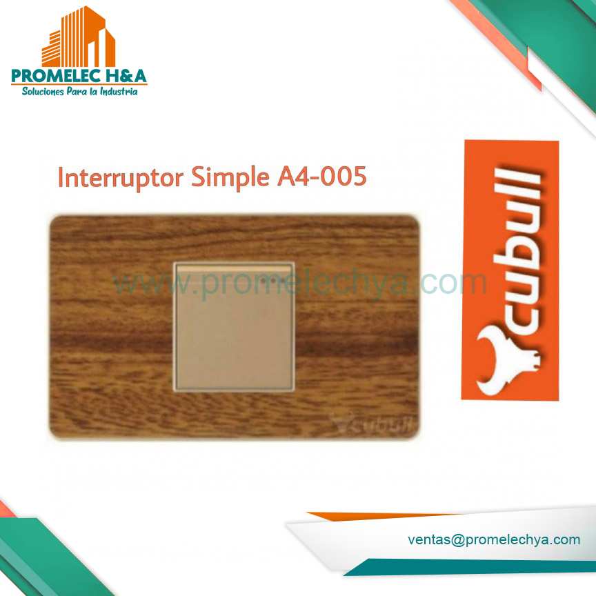 INTERRUPTOR SIMPLE A4 MADERA CUBULL