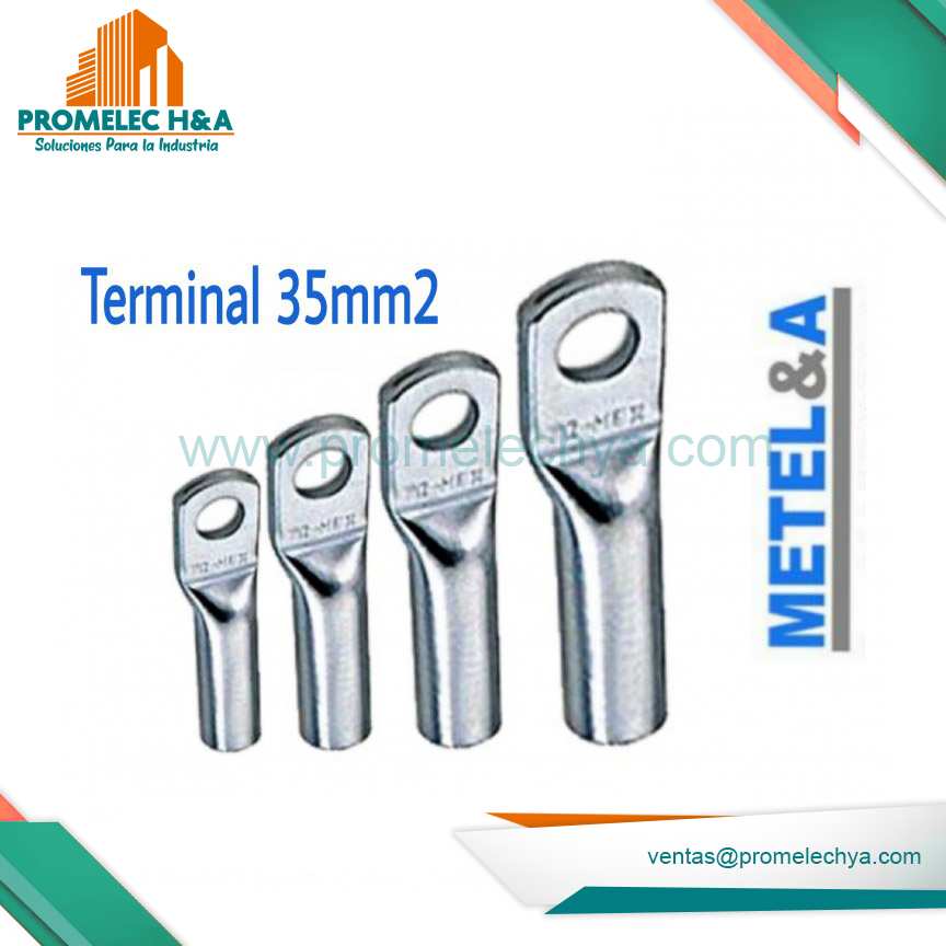 TERMINAL DE CAÑA LARGA DE COBRE ESTAÑADO 35 MM2