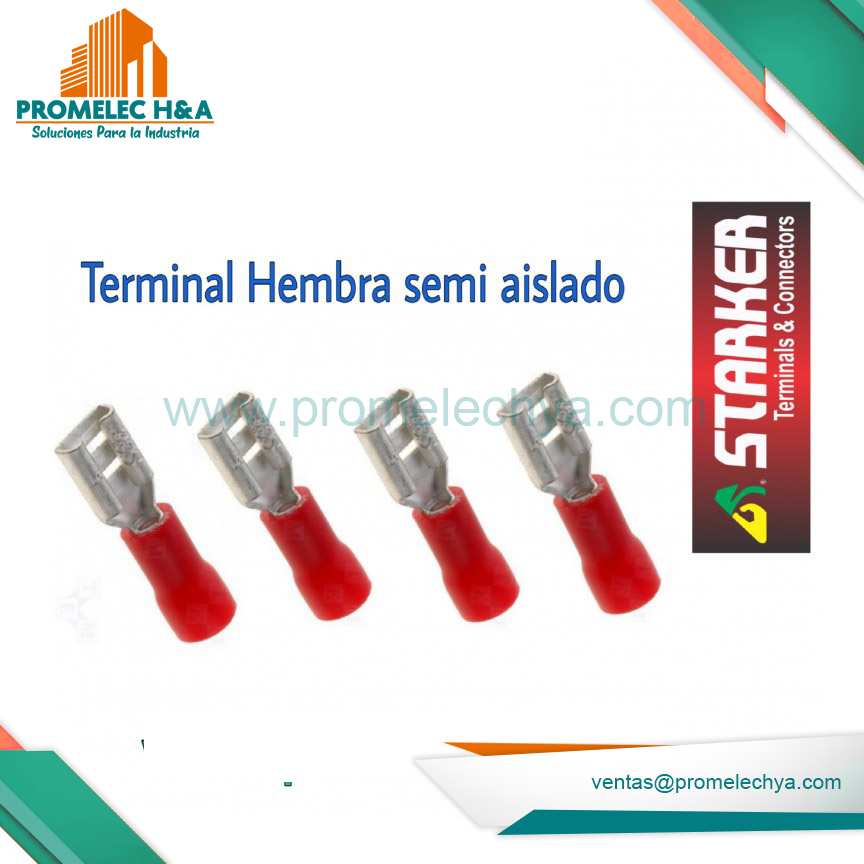 TERMINAL AISLADO TIPO HEMBRA ROJO