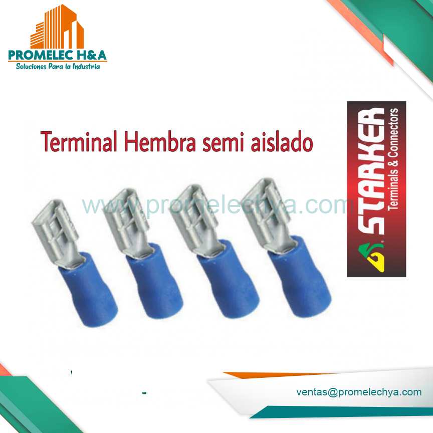 TERMINAL AISLADO TIPO HEMBRA AZUL