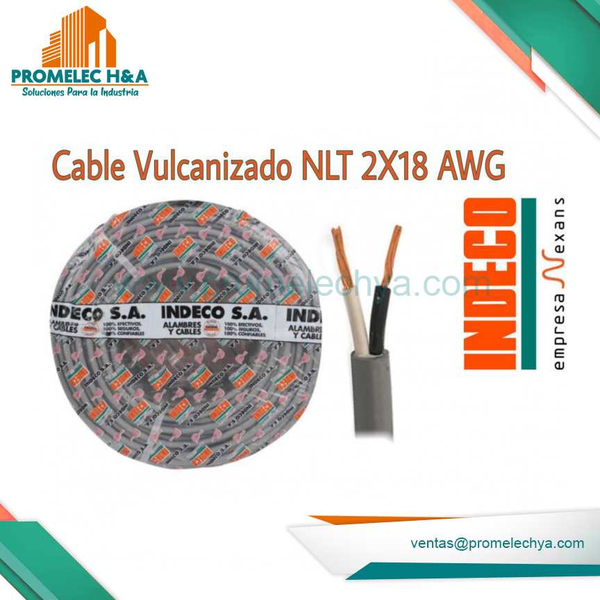 CABLE VULCANIZADO 2X18 AWG x 100M