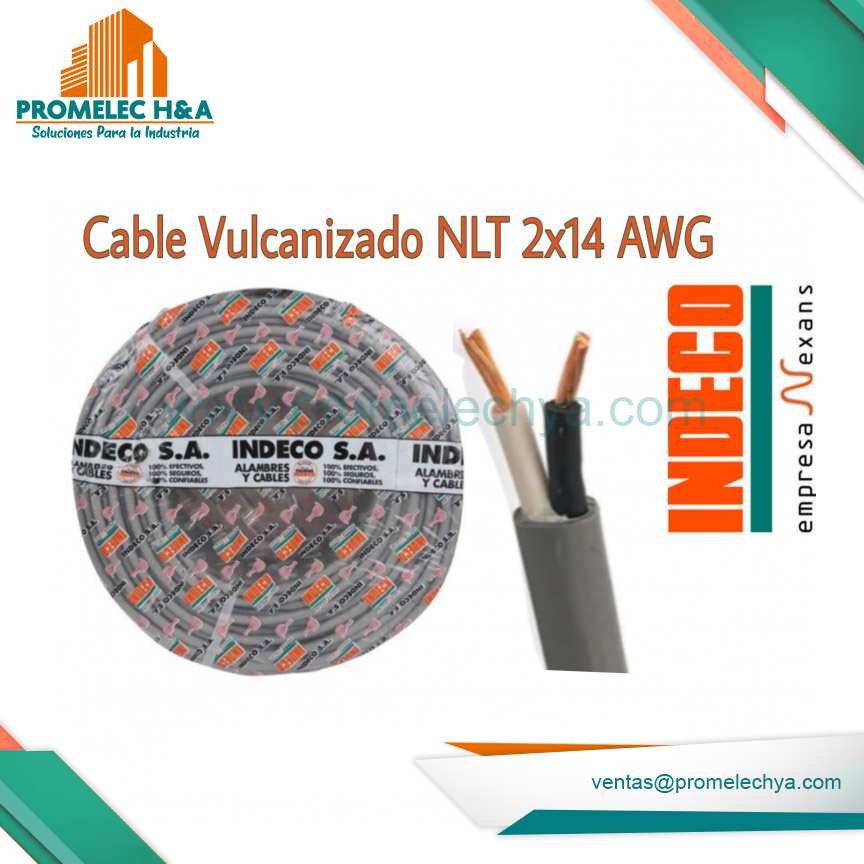 CABLE VULCANIZADO 2X14 AWG x 100M
