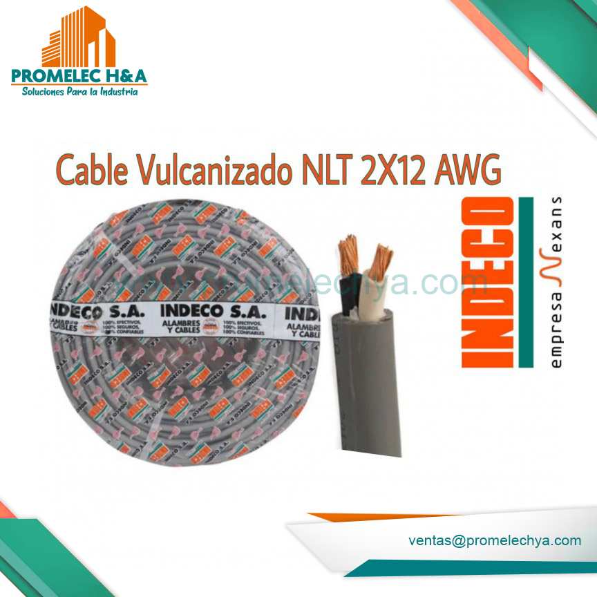 CABLE VULCANIZADO 2X12 AWG x 100M