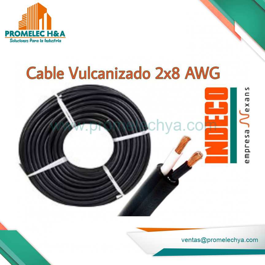 CABLE VULCANIZADO 2X8 AWG x 100M