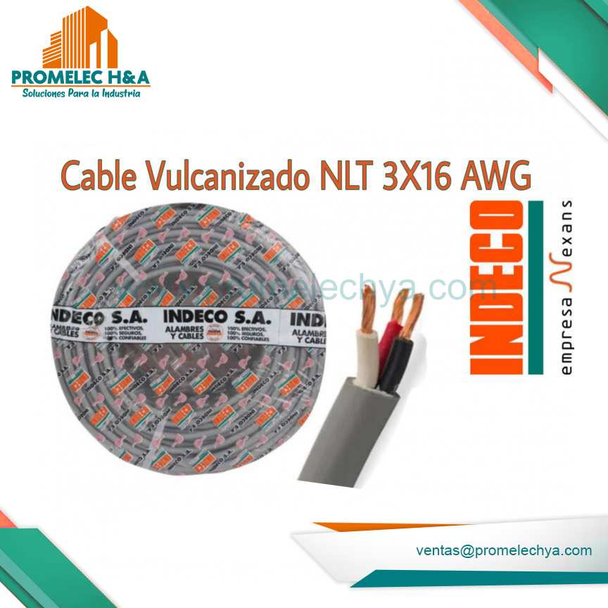 CABLE VULCANIZADO 3x16 AWG x 100M