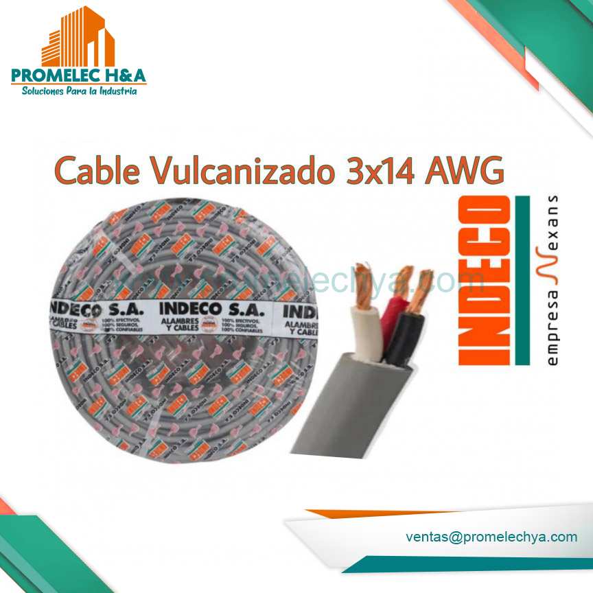 CABLE VULCANIZADO 3X14 AWG x 100M