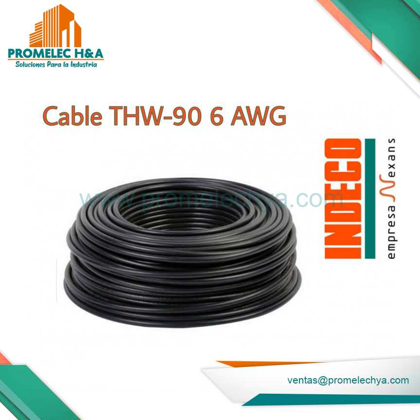 CABLE THW-90 6 AWG