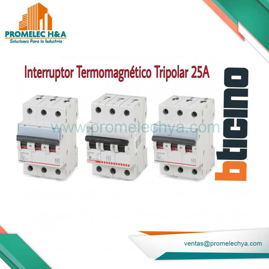 INTERRUPTOR TERMOMAGNÉTICO TRIPOLAR 25A
