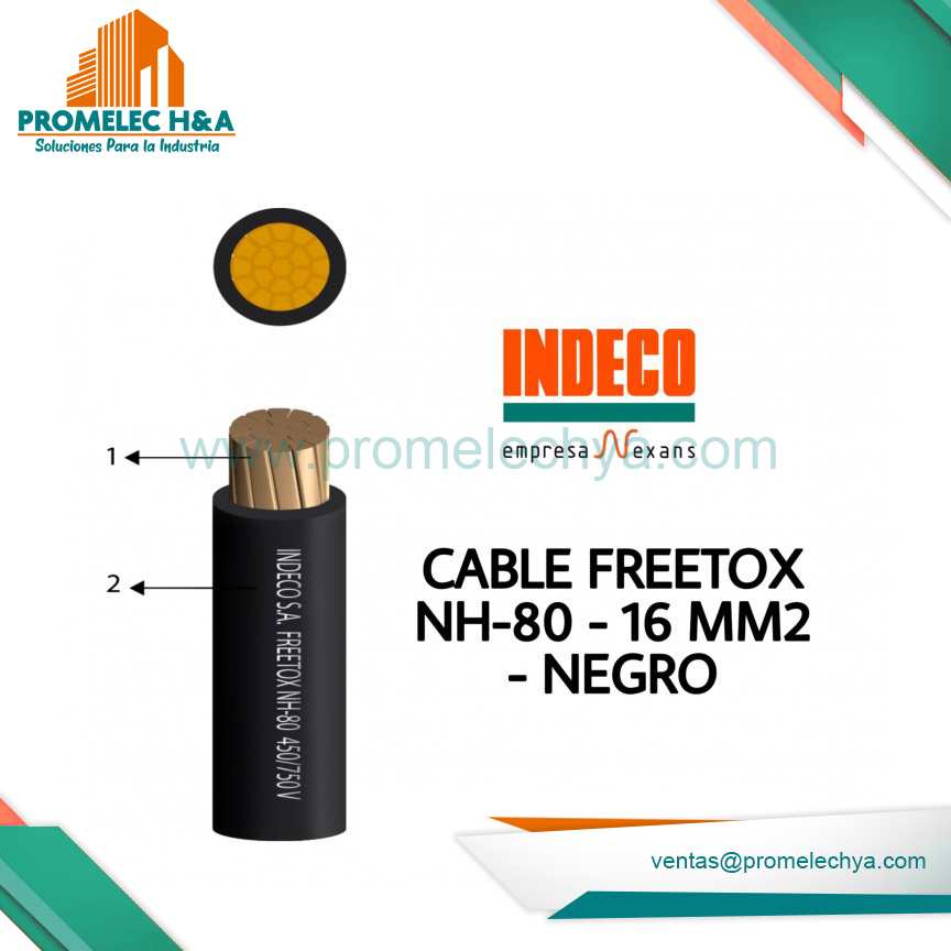 CABLE FREETOX NH-80 16MM°- NEGRO - INDECO